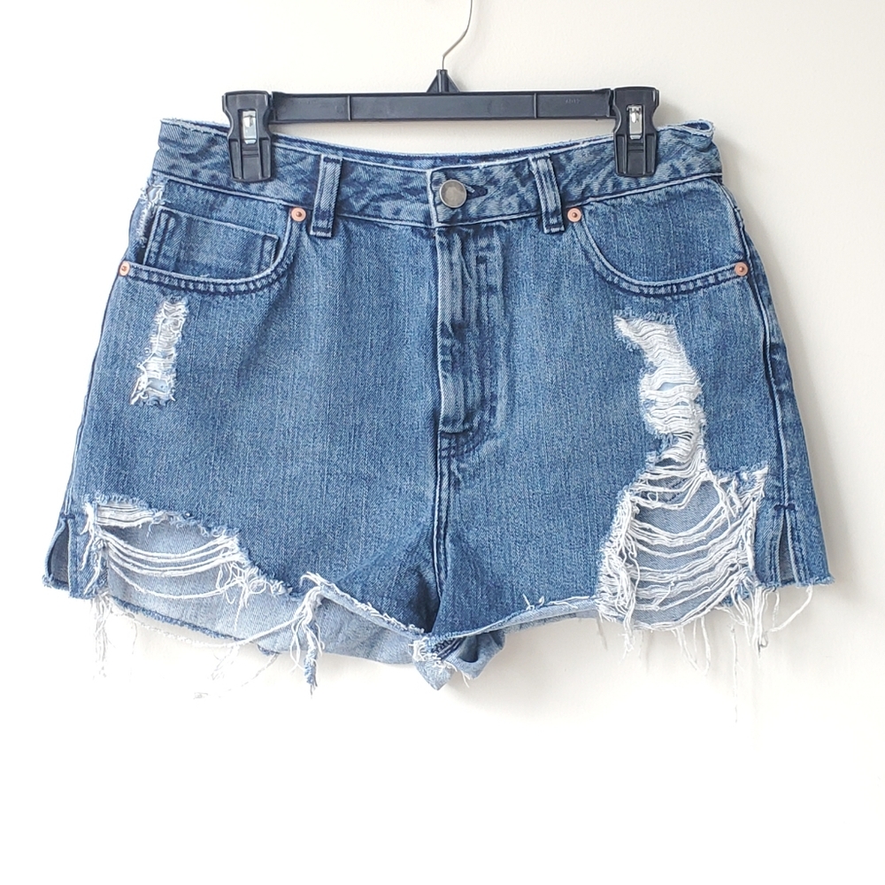Asos High Waisted Ripped Shorts